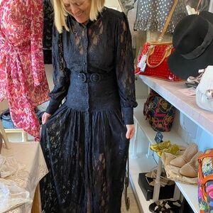 NWT Black lace dress - long tall‎ maxi - 💃🏽one size XS/S left in my closet -
